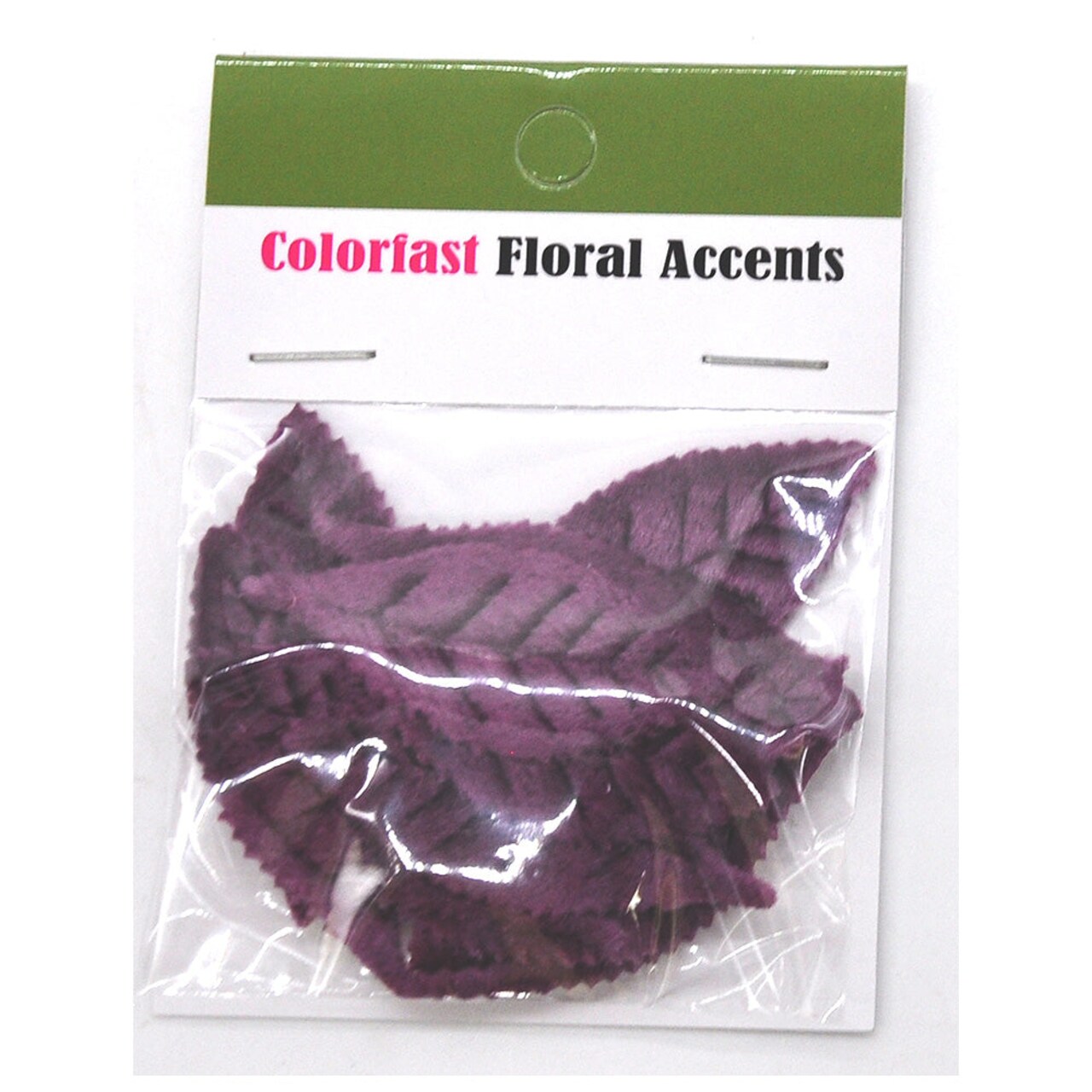 Belagio Colorfast Floral Accents, 1.75" x 2", Velvet Leaves, 12 Piece Pack, Aubergine